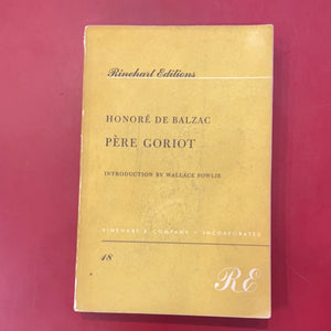 Père Goriot - Honoré De Balzac
